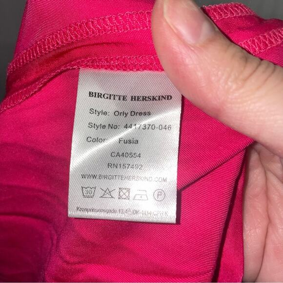 Brigitte Herskind Orly Dress in Fusia Pink Size XL NWT - Picture 6 of 11